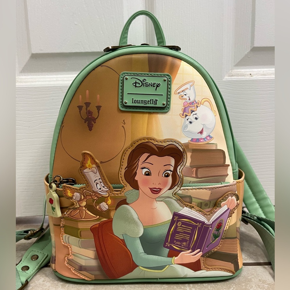 Loungefly Disney Beauty and the Beast Belle library backpack Books-a-Million